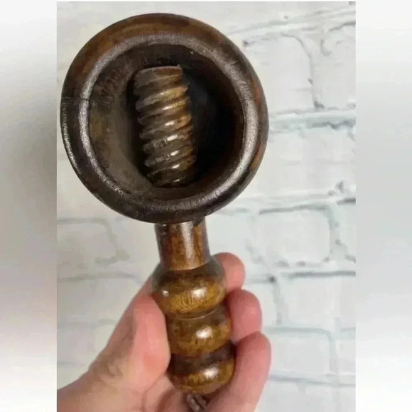 Vintage Other - Vintage Wooden Screw Type Nutcracker Christmas Nuts Primitive Pipe Style decor
